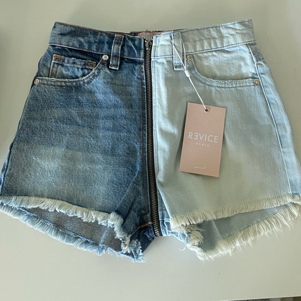 Revice yin yang denim shorts
